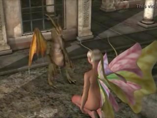 3d animation: fairy et dragon