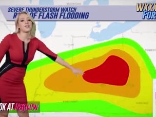 Meteorologist &lpar;Zoey Monroe&rpar; Warns Of Humidity Sliding In As &lpar;Michael Vegas&rpar; Slides His cock In Her Pussy - Look Ather Now