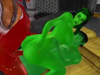 [fantasy-3dsexvilla 2] she-hulk scopata da un demone e il hulk a 3dsexvilla 2